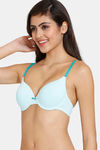 Zivame Push-Up Wired Medium Coverage Bra - Tanager Turquoise — thumbnail 3